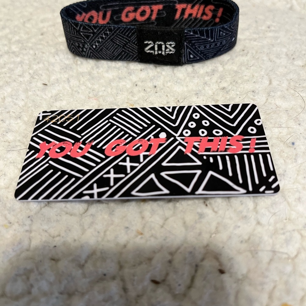 Zox Black and Red Motivational Wristband